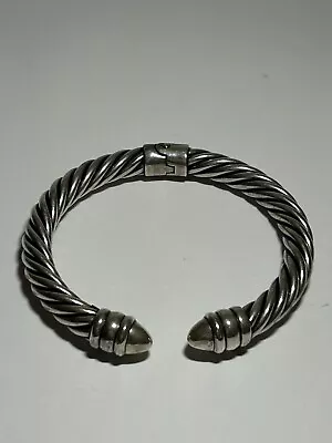 Milor Italy Sterling Silver Twist Bangle Cuff Bracelet 27.5-Grams • $64