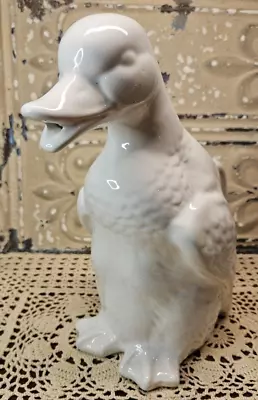 Vintage White U.S.A. Ceramic Pottery Duck Goose Water Pitcher • $22