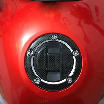 Fits Suzuki GSXR 1000 750 600 Fuel Tank Gas Cap Cover 3D Decal Carbon Fiber Look • $8.98