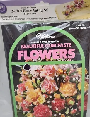 Wilton Beautiful Gum Paste Flower Making Craft Set Vintage 90’s New Sealed 32 Pc • $19.95