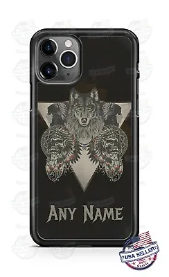 Native Indian Skull And Wolf Mystery Phone Case For IPhone Samsung LG Google • $20.95