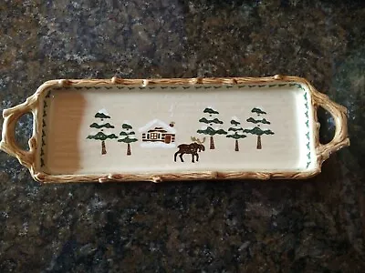 Sonoma Lodge 16  X 5  Cheese Cracker Handled Serving Tray Discontinued Pattern • $12.50