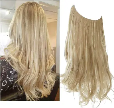 £12.18 • Buy Hair Extension Headband No Clip In Hair Extensions Invisible Wire Curly Wavy One