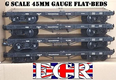 4 X G Scale Flatbed To Build On. Railway Truck Garden Train Flat Bed • £75.95