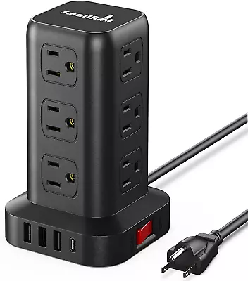 Extension Cord With Multiple Outlets Surge Protector Mini Power Strip Tower • $37.99