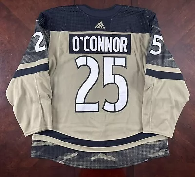 Colorado Avalanche - Logan O'Connor - Adidas PG MiC Military Camo Warmup Jersey • $399.99