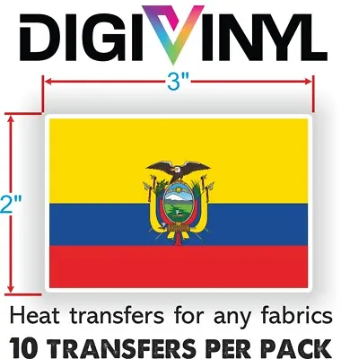 Ecuador Flag Heat Transfer Digi-Vinyl • $4.99