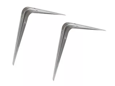 Shelf Brackets Grey Metal London Pattern Shelving Brackets Multiple Sizes • £3.99