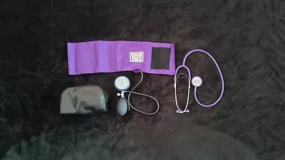 £5.99 • Buy ICE Medical Purple Aneroid Blood Pressure Monitor Sphygmomanometer Stethoscope