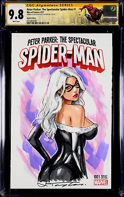 Spectacular Spider-man #1 Cgc Ss 9.8 Black Cat Original Art Sketch 3 Mary Jane • $399.99