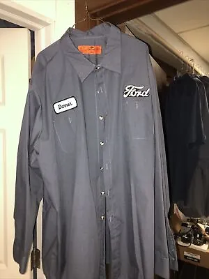 Vintage Mechanic  Shop Shirt Men's 4XL-LN Long Sleeve Ford NWOT • $24.99