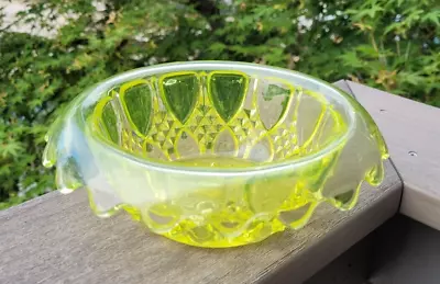 $99.99 • Buy Yellow Vaseline Uranium Glass Val Saint Lambert Belgium Valambert Bowl 1908
