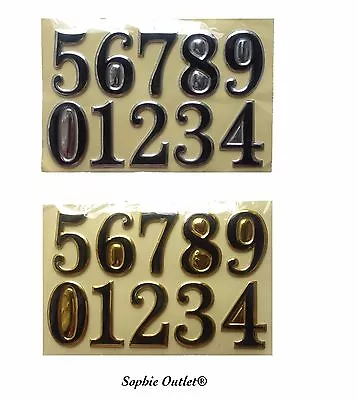 £2.99 • Buy DOOR NUMBER STICKERS Hotel House Address Digits Plate Sign Plaque Vinyl 3D Sheet