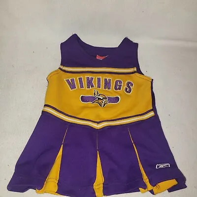 $17.50 • Buy 18 Month Minnesota Vikings Cheerleader Outfit Costume Reebok NFL Halloween 