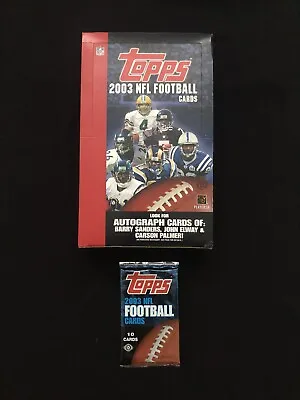 $17.98 • Buy 1 Unopened 2003 Topps HOBBY Football Pack 🔥Possible Tom Brady Refractor 🔥