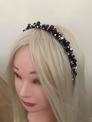 Women Diamond Jewel Gems Headband Crystal Hair Band Girl Ladies Headwear Purple • £15