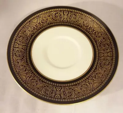 Vintage Mikasa Mount Holyoke 6 1/4  Saucer Gold And Black • $2