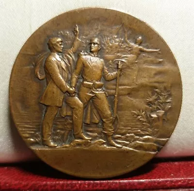 1910s Military Preparation French Rare Award 40mm Art Medal By Vernon • $71.99