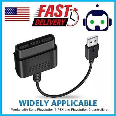 $4.25 • Buy USB PS2 To PS3 Game Controller Adaptor Converter Cable For Sony PlayStation 2 3