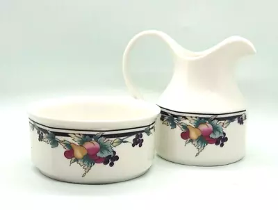 Royal Doulton  Autumn's Glory Milk Jug 10.5cm  & Sugar Bowl  9.5cm Tall. • £7.99