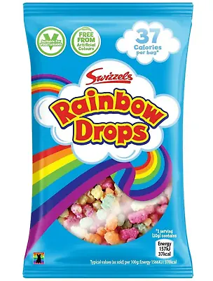 Swizzels RAINBOW DROPS Mini Bags - VEGAN Sweets Retro Party Bags Wedding Treats • £4.99