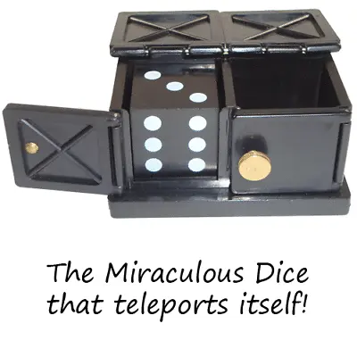 MINI MIRACLE DIE BOX Vanishing Sucker Black Dice Magic Trick Cube Close Up Joke • $13.95