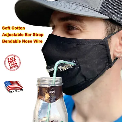 Breathable Reusable Triple Layers Cloth Mask With Zipper Large Size For Adult • $6.99