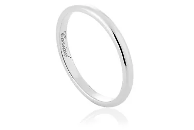 £700 • Buy 18ct Welsh Clogau White Gold 2mm Windsor Wedding Ring SIZE R £180 OFF!