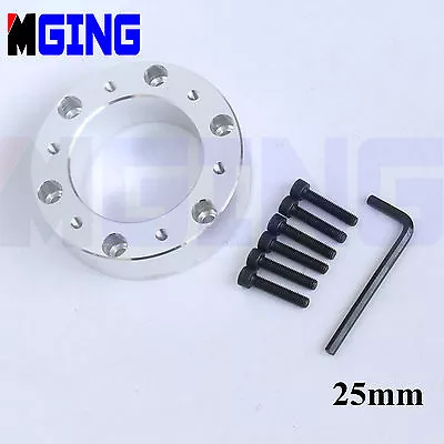  25mm Steering Wheel Pad Spacer Hub Adapter Gasket 6 Bolts Allen Key  • $16.83