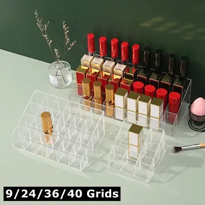 £5.39 • Buy 9 24 36 40 Grids Cosmetic Lipstick Storage Display Stand Rack Holder Organizer