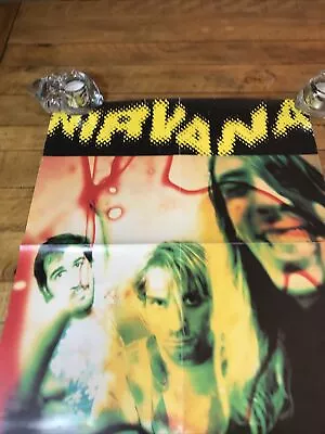 90's Kurt Cobain Grunge Book Insert Poster Yellow Letters NIRVANA 18”x 22 1/4” • $24.99