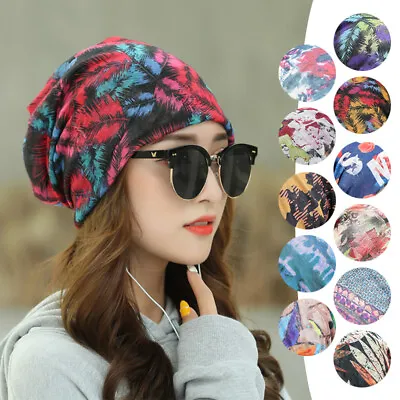 Soft Cotton Print Beanie Hat Alopecia Hair Loss Cancer Chemo Stretch Turban Caps • £5.62