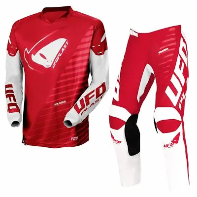 UFO 2022 Youth Racer Motocross MX Kit Gear Combo Red White KIDS • $151.56