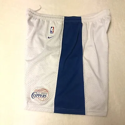 Vintage Y2K Los Angeles Clippers Nike NBA Team Home Shorts Adult Mens Size XXL • $24.95