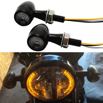 2Pcs Motorcycle LED Bullet Mini Turn Signal Light Blinker For Cafe Racer Bobber • $15.78