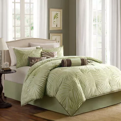 Madison Park MP10-233 Bermuda 7-pc. Comforter Set Sage - Queen • $82