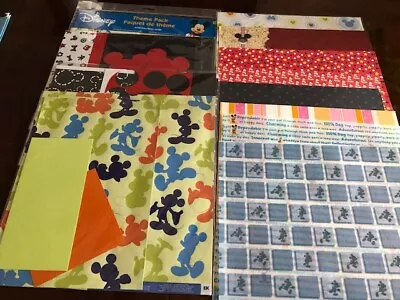 DISNEY Mickey Mouse Scrapbook Kit 12x12 Papers Stickers ABCs Case Huge Lot NEW • $29.99