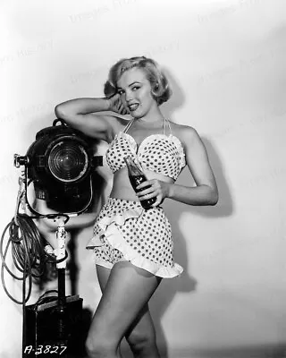 8x10 Print Marilyn Monroe Posing With Coke Bottle And Studio Light #8745 • $14.99