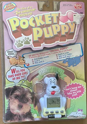 New Dog Pocket Puppy Interactive Virtual Pet Toy Cool Tec Key Chain NIP • $79.99