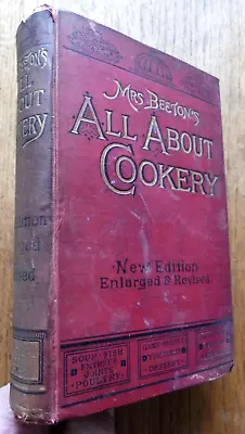 Mrs Beeton's All About Cookery 1900 New Enlarged & Revised Colour Plates & Illus • $41.03