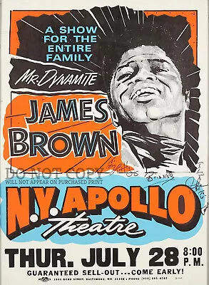 James Brown Concert Poster 11 X 15 - Rare 1966 Live Apollo Theatre - Poster Art • $22.99