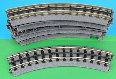 8 Pieces MTH REALTRAX 031 CURVE TRACK SECTIONS 40-1002 O GAUGE O-31 SOLID RAIL • $35