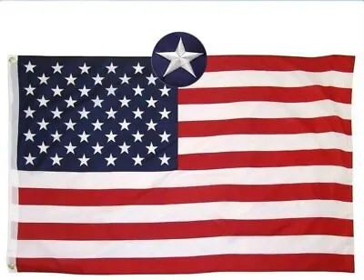 5x8 Ft American Flag US Flag Brass Flag With Grommet Embroidered UV Fade Resist • $22.99