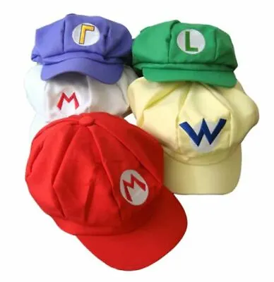 Super Mario Bros Hat Mario Luigi Wario Waluigi Cap Costume Cosplay Outfit AU • $18.99