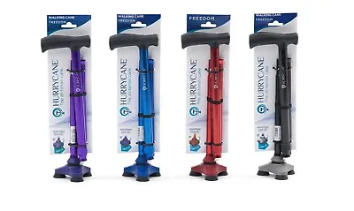 Drive HurryCane Adjust Pivot All-Terrain Walking Stick Black Blue Red & Purple • £19.95