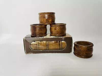 Vintage Wood Napkin Rings Set Of 8 Wooden Danish Modern Mid Century • $30