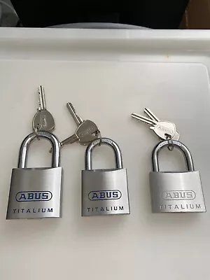 ABUS TITALIUM  Locks 80TI/50 80TI/45 AND 64TI/50 With Keys Locksport • £25