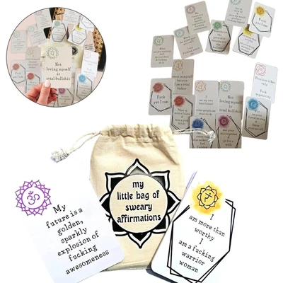 16Pcs Positive Affirmations Card Swear Cards Funny Birthday Gift For Self Friend • $15.90