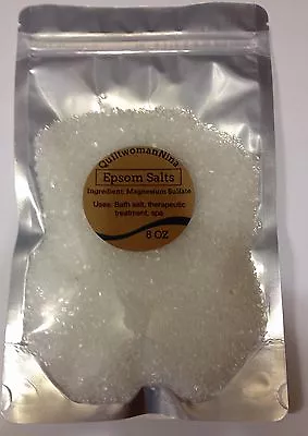 Epsom Salt-magnesium Sulfate-coarse Grain-8 Oz--free Shipping! • $6.99