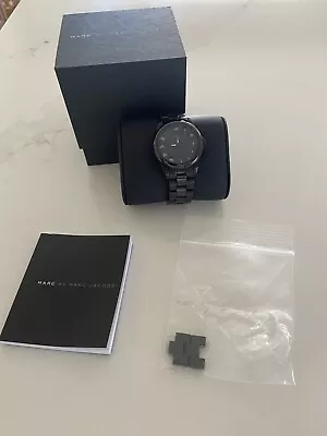 MARC BY MARC JACOBS MBM3117 BLACK PVD WOMENS WATCH MARC  Box Extra Link Ect • $115